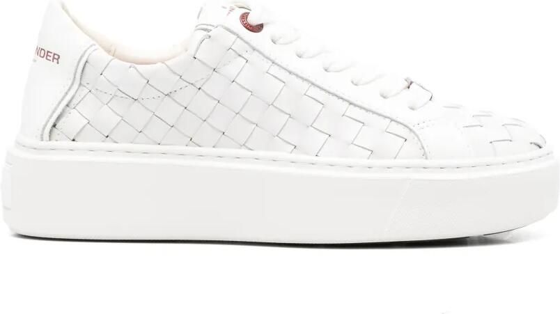 Alexander Smith London High geweven leren sneakers Wit