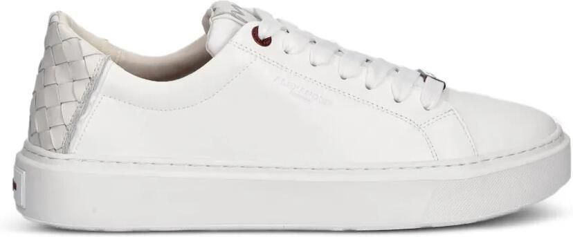 Alexander Smith London leren sneakers met geweven detail Wit