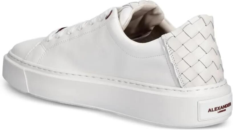 Alexander Smith London leren sneakers met geweven detail Wit - Foto 2