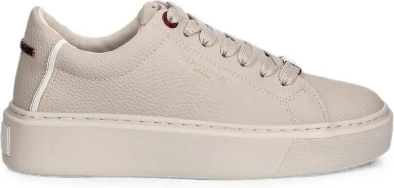 Alexander Smith London leren sneakers met plateauzool Beige