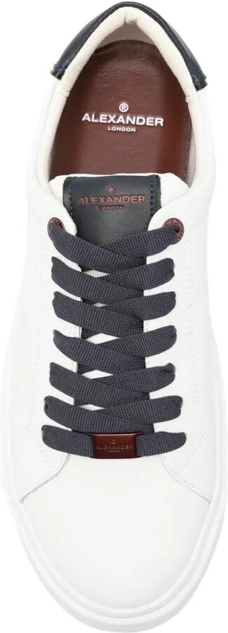 Alexander Smith London Man leren sneakers met logoprint Wit - Foto 4