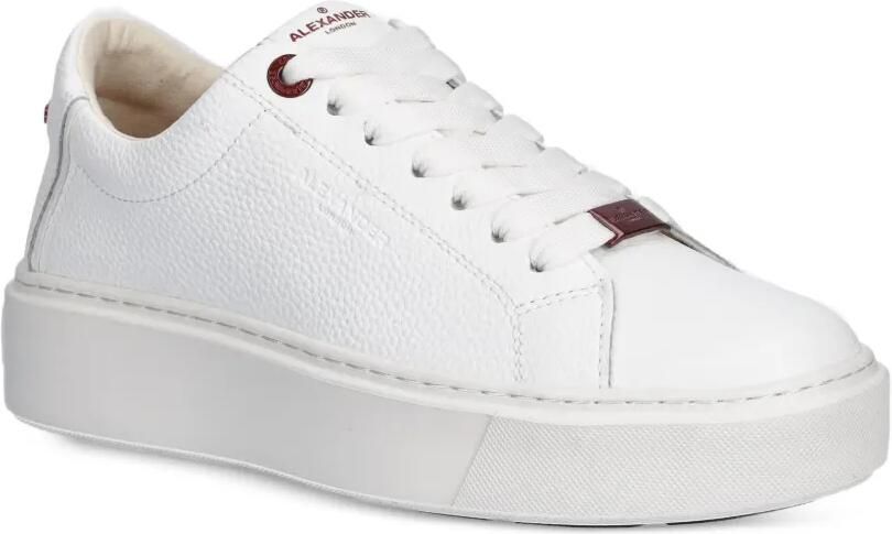 Alexander Smith London sneakers van bewerkt leer met plateauzool Wit - Foto 3