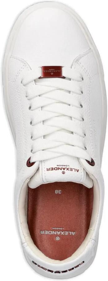 Alexander Smith London sneakers van bewerkt leer met plateauzool Wit - Foto 4
