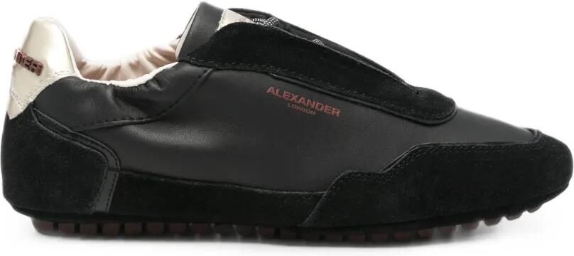 Alexander Smith River leren sneakers met vlakken Zwart