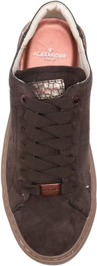 Alexander Smith Sneakers met plateauzool en krokodillen-reliëf Bruin - Foto 4