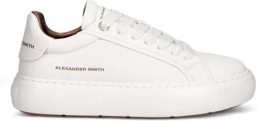 Alexander Smith Soho sneakers met logoprint en plateauzool Wit