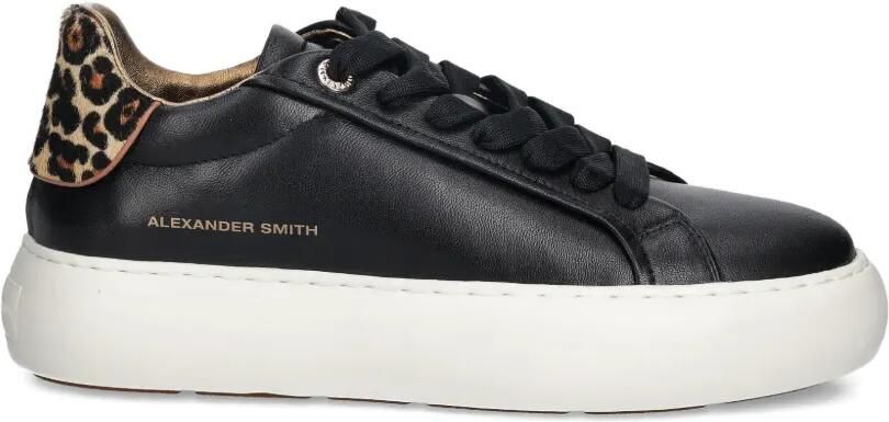 Alexander Smith Soho sneakers met plateauzool en luipaardprint Zwart