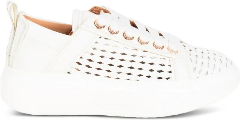 Alexander Smith Wembley geperforeerde leren sneakers Wit