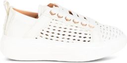 Alexander Smith Wembley geperforeerde leren sneakers Wit