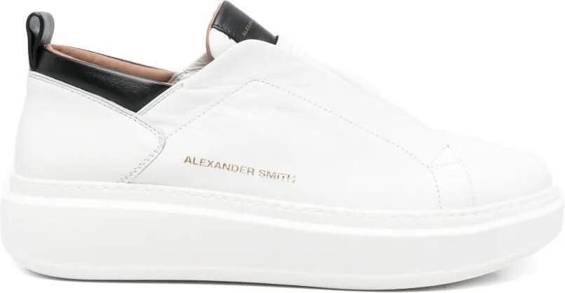 Alexander Smith Wembley slip-on leren sneakers Wit