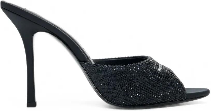 Alexander Wang 105 mm Cher muiltjes met kristallen Zwart