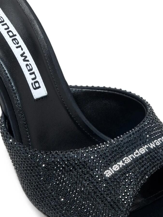 Alexander Wang 105 mm Cher muiltjes met kristallen Zwart - Foto 2