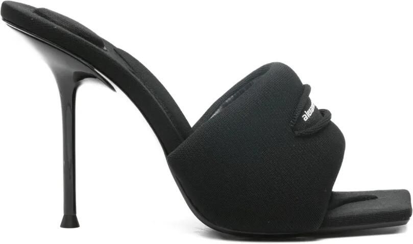 Alexander Wang 105 mm Julie Slash gebreide sandalen Zwart