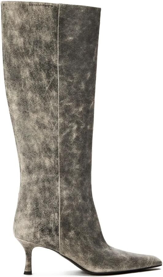Alexander Wang 65 mm Vera Tube leren laarzen Grijs