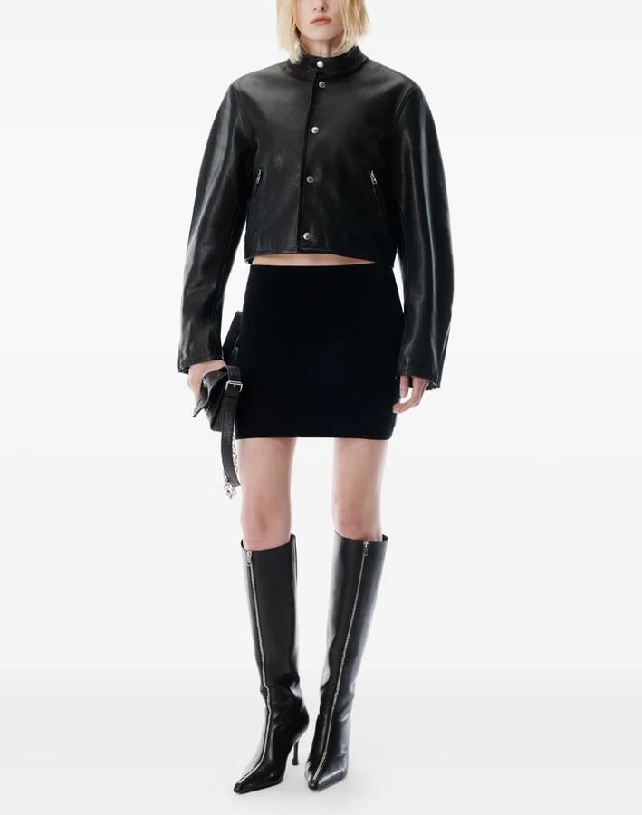 Alexander Wang 85 mm Vera laarzen met puntige neus en ritsdetail Zwart