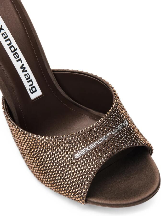 Alexander Wang Cher 105 mm muiltjes met kristallen Bruin - Foto 3