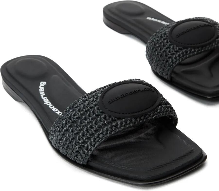Alexander Wang Geweven slippers Zwart - Foto 3