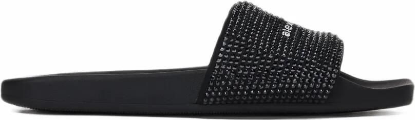 Alexander Wang Hotfix Pool sandals Zwart