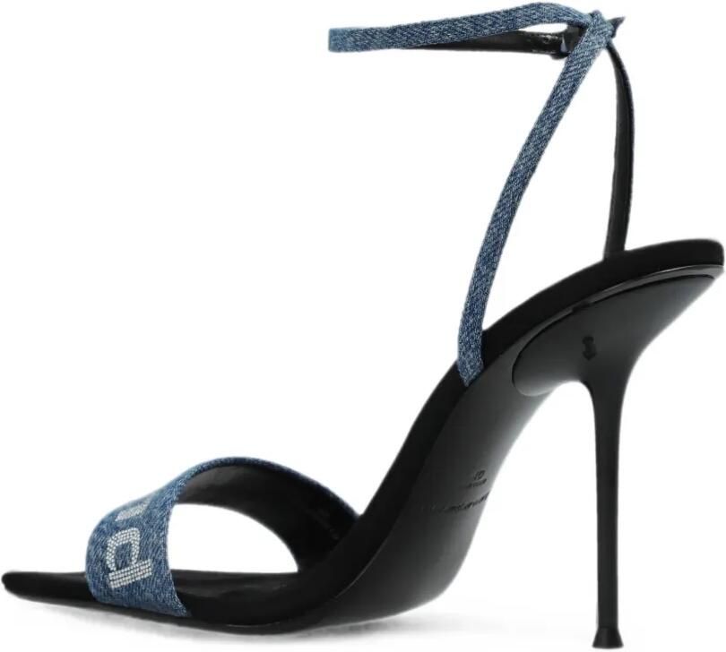 Alexander Wang Julie denim sandalen verfraaid met logo Blauw - Foto 3