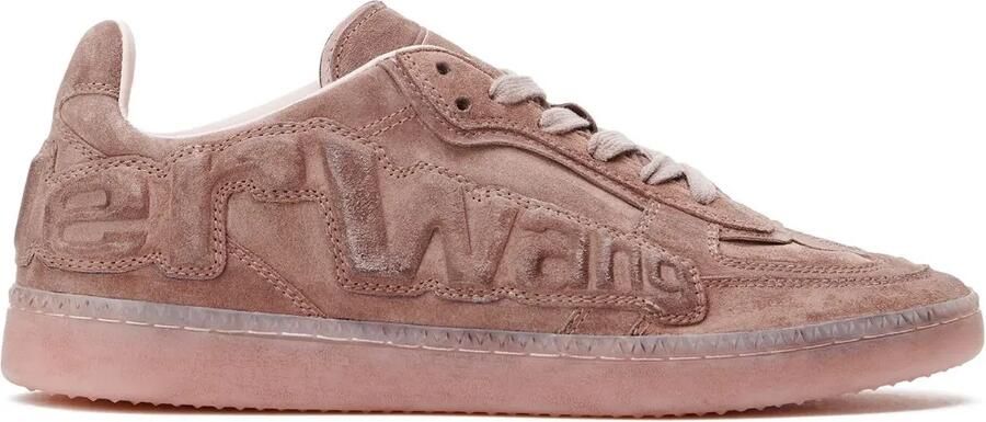 Alexander Wang Lex suède sneakers met logo-reliëf Roze