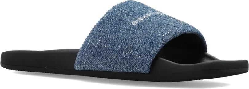 Alexander Wang Slippers met logo Blauw - Foto 5