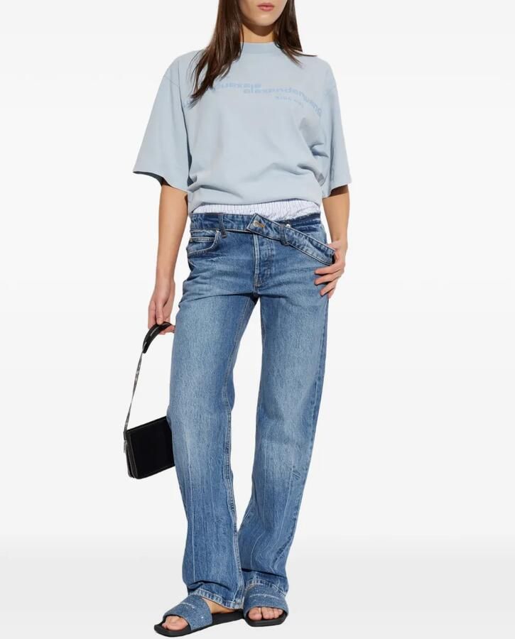 Alexander Wang Slippers met logo Blauw - Foto 2