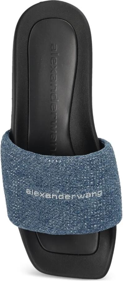 Alexander Wang Slippers met logo Blauw - Foto 3