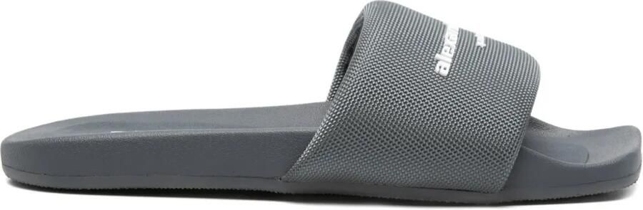Alexander Wang Slippers met logoband Grijs
