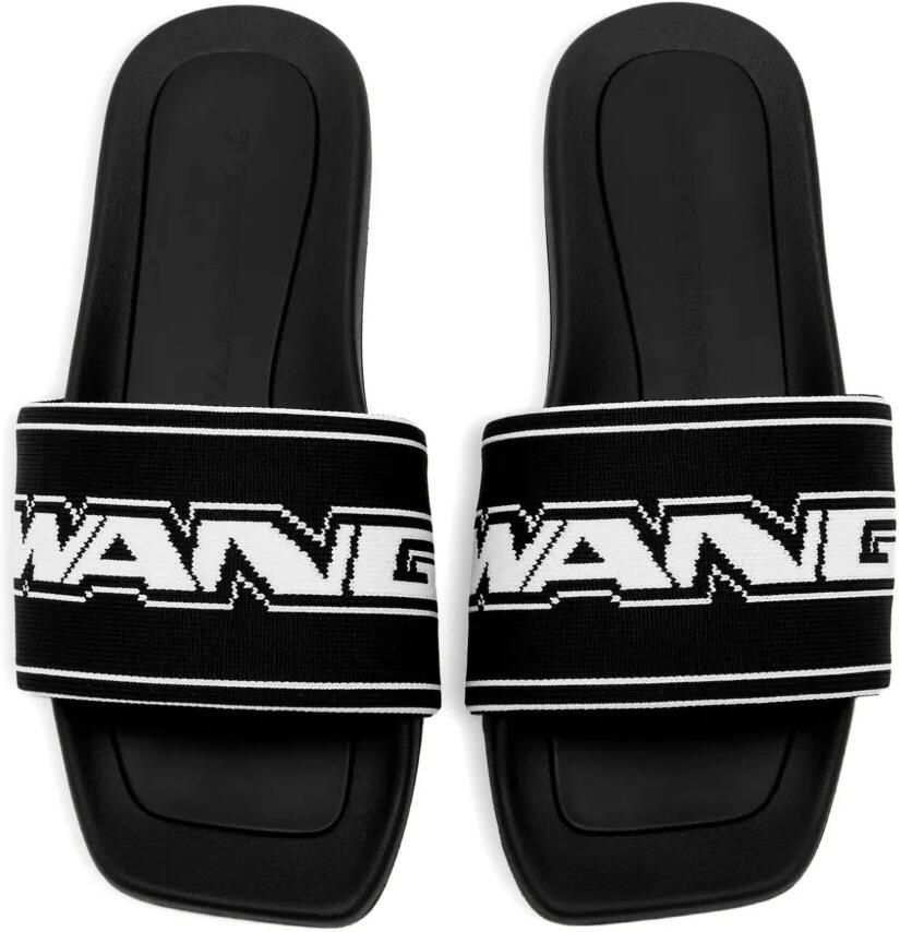 Alexander Wang Slippers met logobandje Zwart