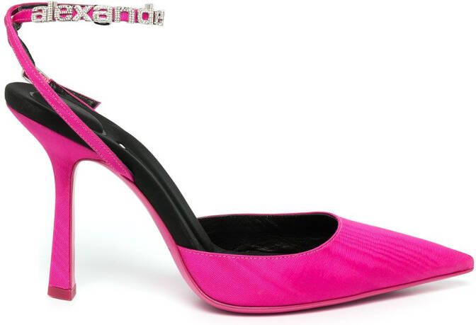 Alexander Wang Delphine pumps met logoband Roze