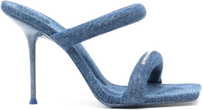 Alexander Wang Julie 105 mm denim sandalen Blauw