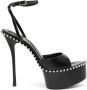 Alexander Wang Nova leren sandalen Zwart - Thumbnail 1