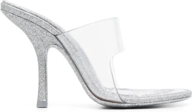 Alexander Wang Nudie muiltjes met glitter Zilver