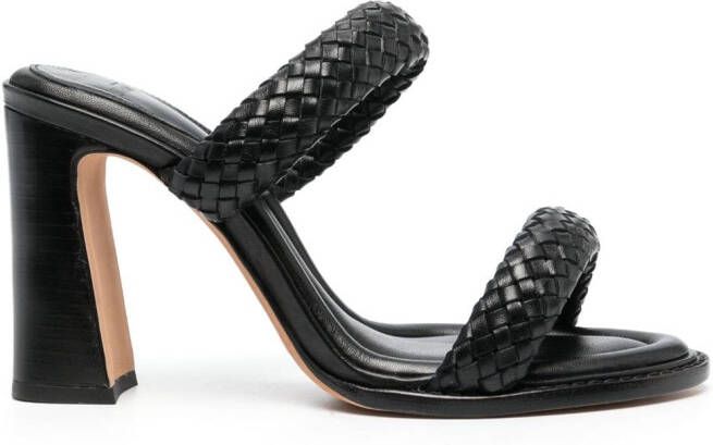 Alexandre Birman Alessia leren sandalen Zwart