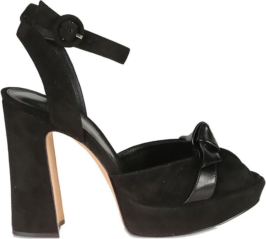 Alexandre Birman 120 mm sandalen met plateauzool en strikdetail Zwart