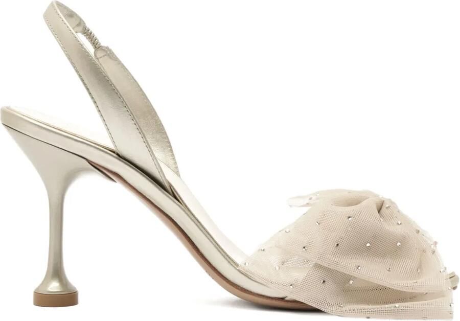 Alexandre Birman 85 mm Isabelle sandalen met hak Beige