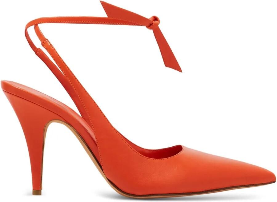 Alexandre Birman 90 mm pumps met puntige neus en enkelbandje Oranje - Foto 4