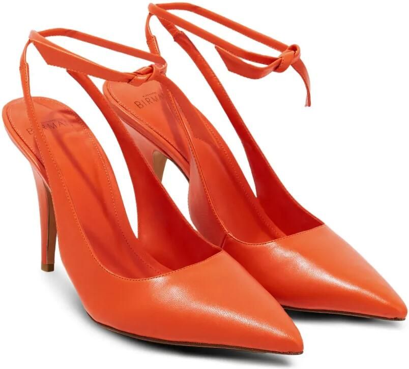 Alexandre Birman 90 mm pumps met puntige neus en enkelbandje Oranje - Foto 5