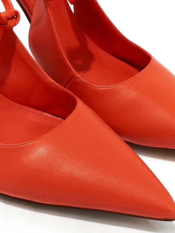 Alexandre Birman 90 mm pumps met puntige neus en enkelbandje Oranje - Foto 3