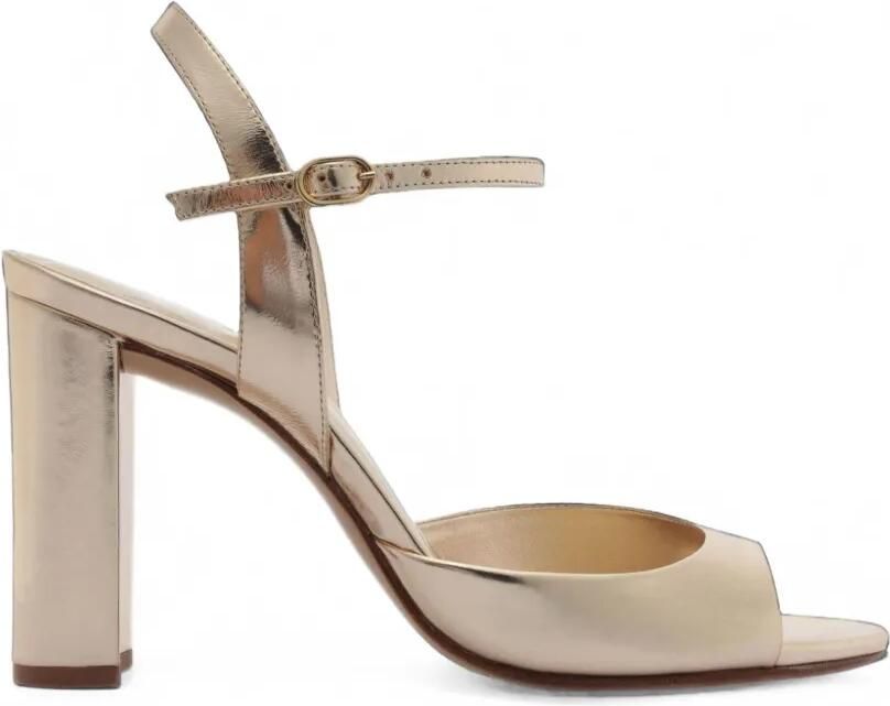 Alexandre Birman Amy leren sandalen met metallic-effect Goud