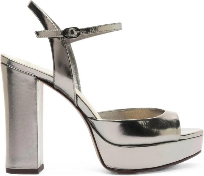 Alexandre Birman Amy sandalen met plateauzool Zilver