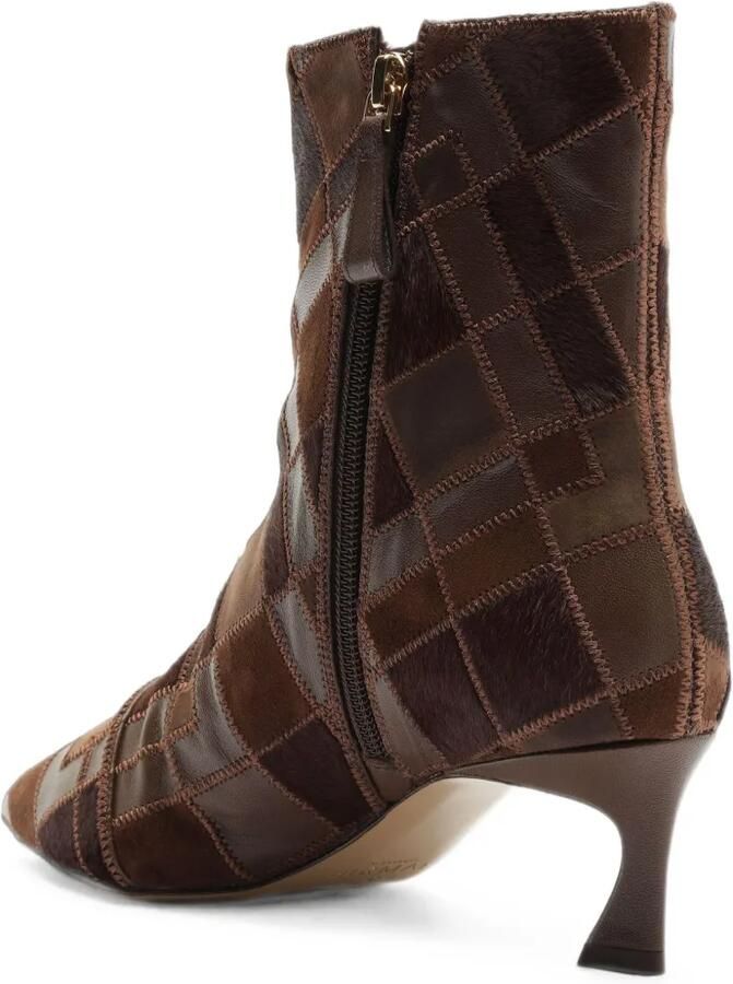 Alexandre Birman Annelise enkellaarzen met patch Bruin - Foto 2