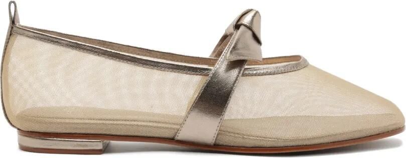 Alexandre Birman Clarita ballerina's met mesh Goud
