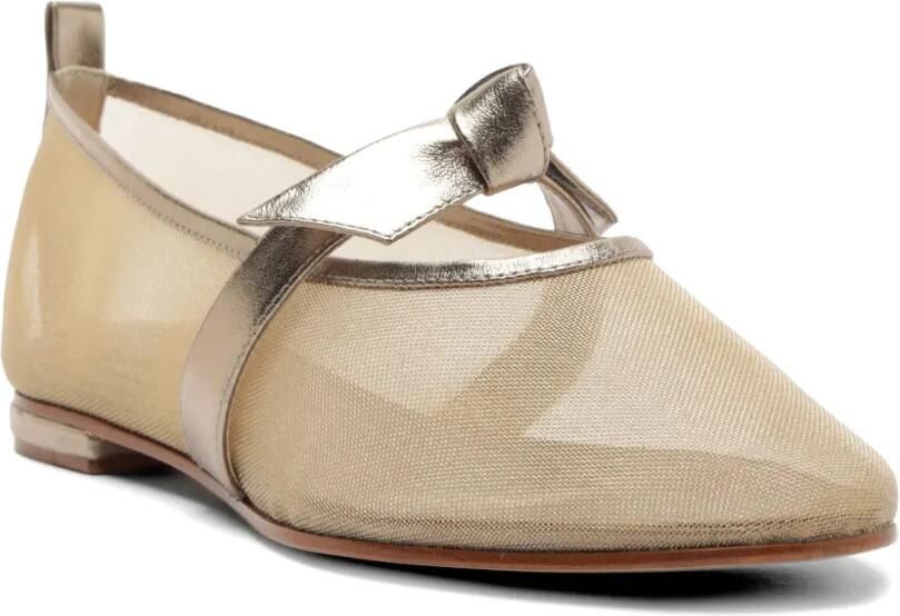 Alexandre Birman Clarita ballerina's met mesh Goud - Foto 3