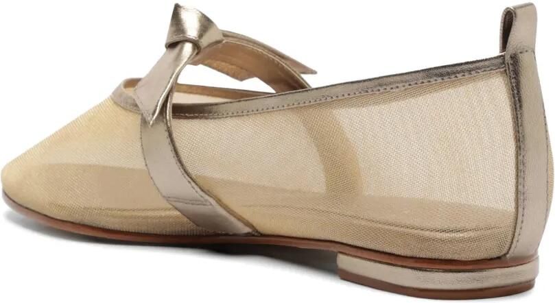 Alexandre Birman Clarita ballerina's met mesh Goud - Foto 4