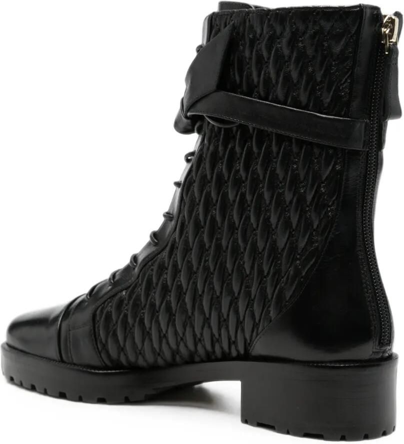 Alexandre Birman Clarita gewatteerde combat boots Zwart - Foto 2