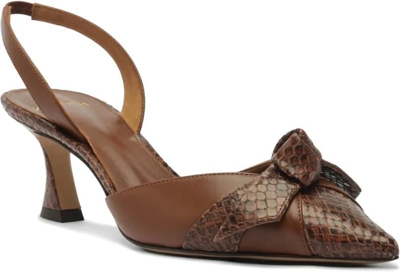 Alexandre Birman Clarita pumps met slangenleer-effect Bruin - Foto 4