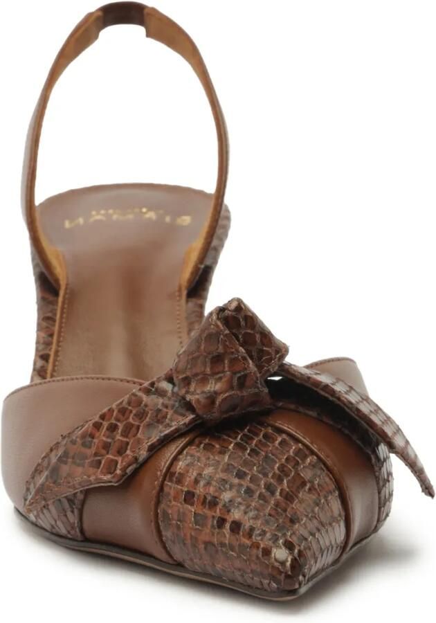 Alexandre Birman Clarita pumps met slangenleer-effect Bruin - Foto 3