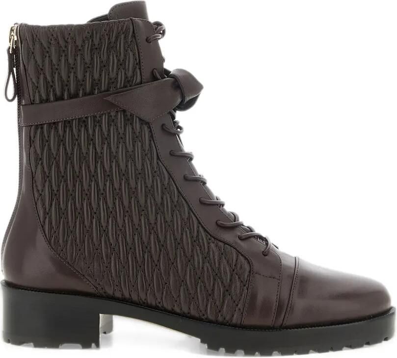 Alexandre Birman Clarita quilted lace-up boots Bruin