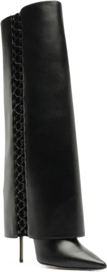 Alexandre Birman Holly leren veterlaarzen Zwart - Foto 3